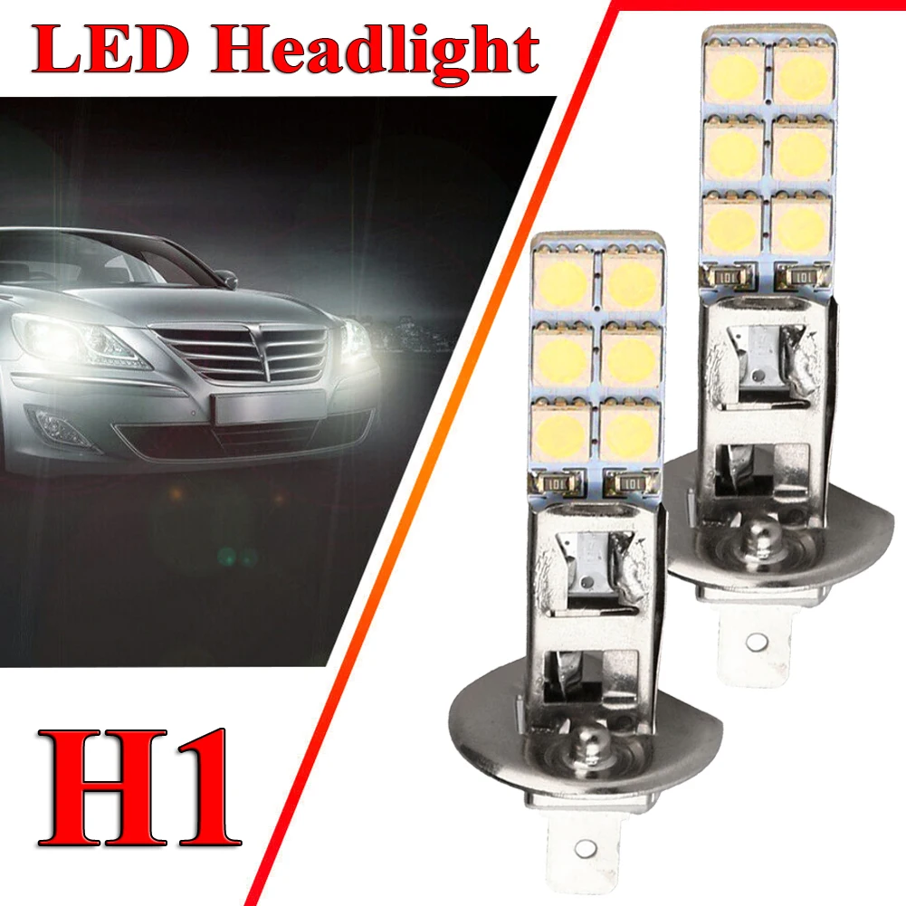 2PCS H1 Car Headlight Bulbs 12V 55W 12SMD 5050 Chip High Brightness Fog Lamp Super White Light 6000K LED Headlights Auto Lamp
2PCS H1 Car Headlight Bulbs 12V 55W 12SMD 5050 Chip High Brightness Fog Lamp Super White Light 6000K LED Headlights Auto Lamp