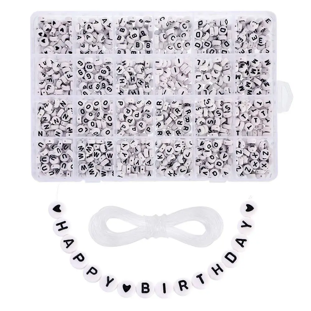 7mm Acrylic Beads Round Flat Alphabet Spacer Beads Handmade Diy Bracelet Necklace For Jewelry Making DIY Accessories 1200PCS
7mm Acrylic Beads Round Flat Alphabet Spacer Beads Handmade Diy Bracelet Necklace For Jewelry Making DIY Accessories 1200PCS