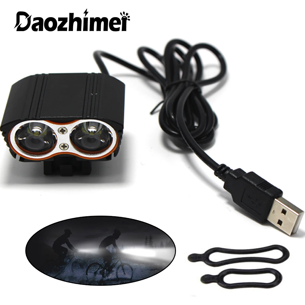 USB Cycling Bike Front Light Lamp 6000 Lumen 2*XM-L T6 4 Mode LED Bicycle Light Waterpoof Flashlight Headlight Camping lighting
USB Cycling Bike Front Light Lamp 6000 Lumen 2*XM-L T6 4 Mode LED Bicycle Light Waterpoof Flashlight Headlight Camping lighting