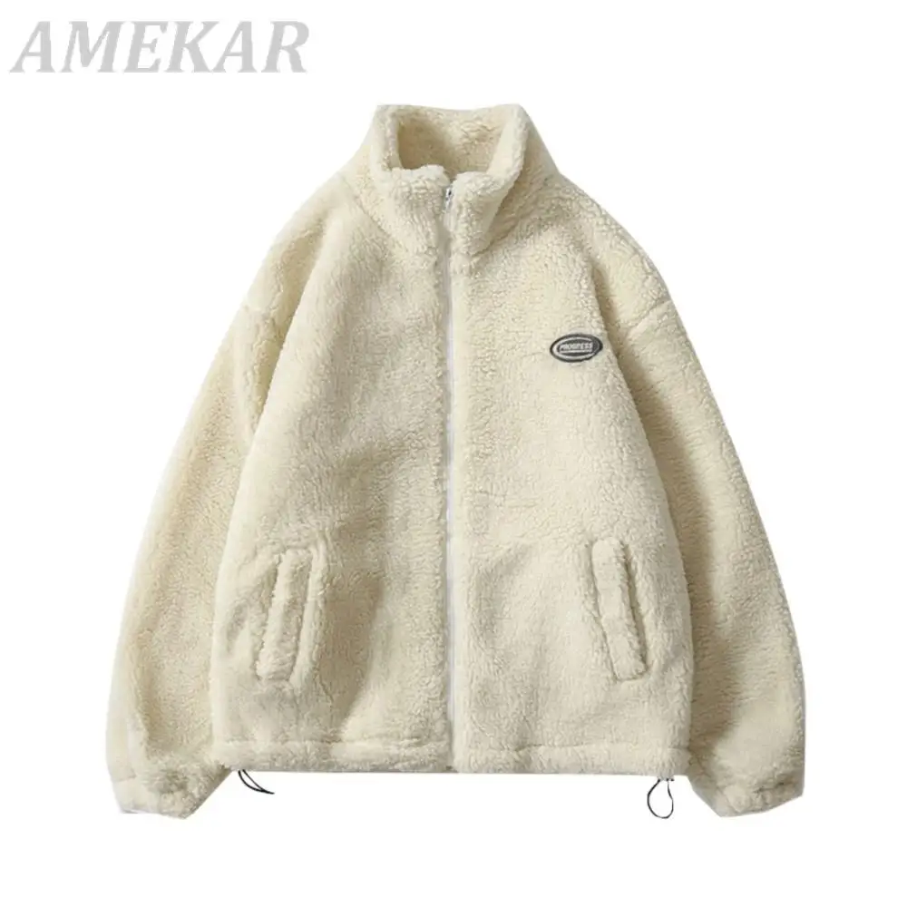 Hip Hop Winter Fleece Fluffy Jacket Streetwear Harajuku Fuzzy Zipper Coat Men Autumn Solid Color Lightweight Jackets Black Beige
Hip Hop Winter Fleece Fluffy Jacket Streetwear Harajuku Fuzzy Zipper Coat Men Autumn Solid Color Lightweight Jackets Black Beige