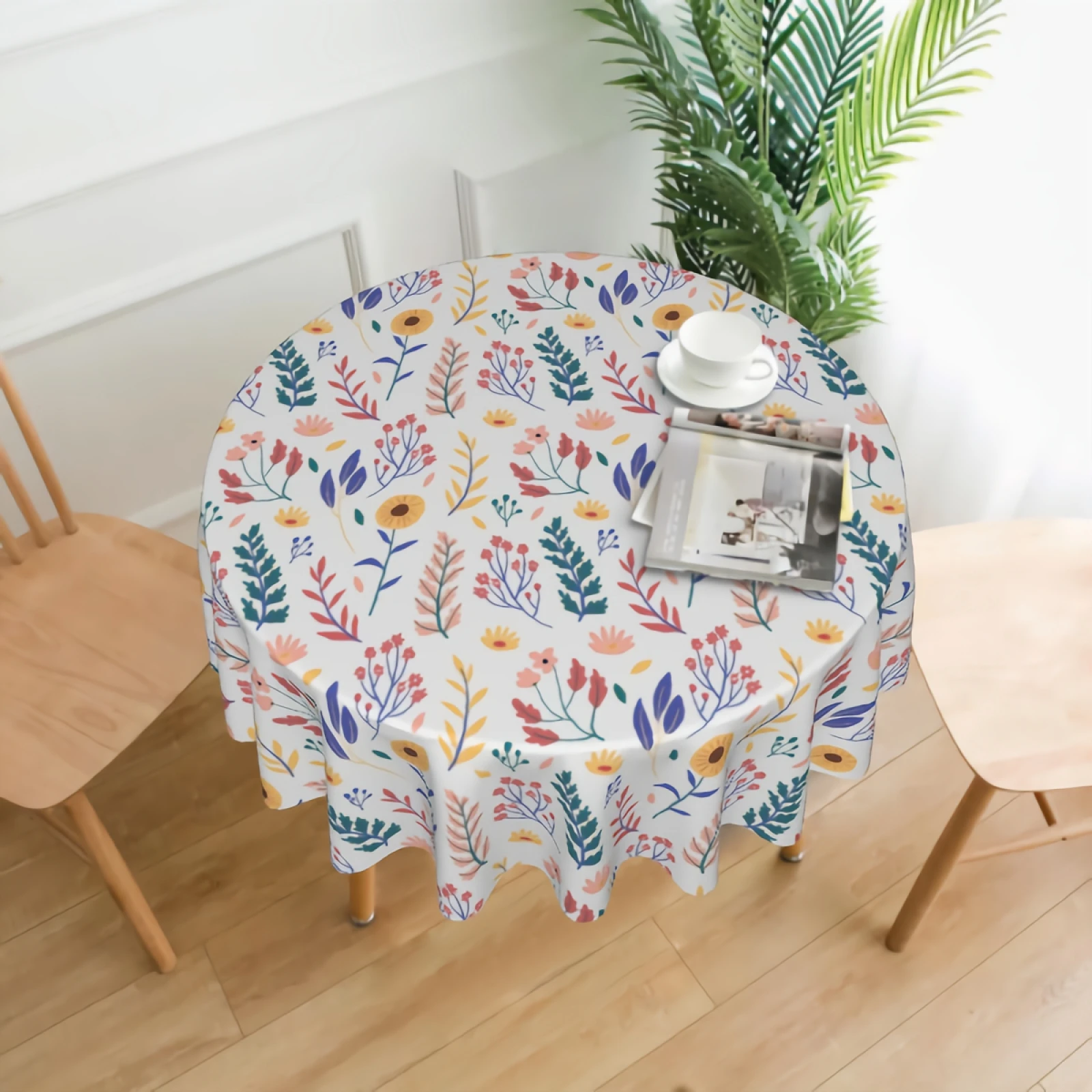 Spring Flower Round Tablecloth 60 Inch Colorful Floral Table Cover Table Cloth with Waterproof Wrinkle Resistant for Home
Spring Flower Round Tablecloth 60 Inch Colorful Floral Table Cover Table Cloth with Waterproof Wrinkle Resistant for Home
