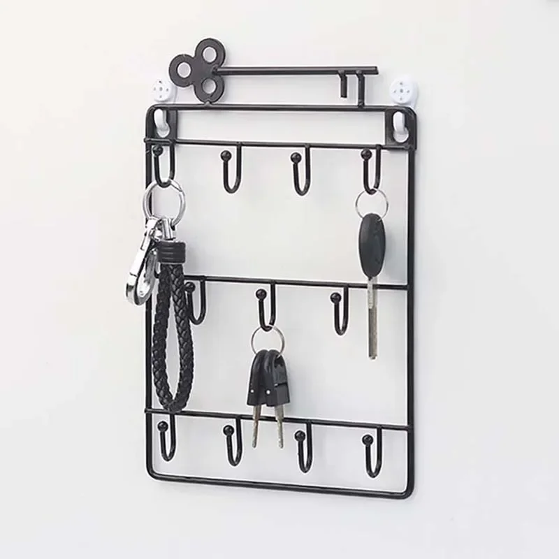 Iron House Keys Three-tier Hanging Home Hooks Hangers Wall-mounted Racks Organizer Shelf 11 Wall Decoration for Holder Storage
Iron House Keys Three-tier Hanging Home Hooks Hangers Wall-mounted Racks Organizer Shelf 11 Wall Decoration for Holder Storage