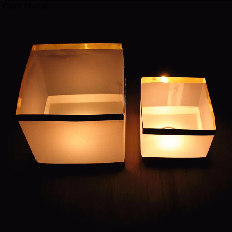 30pcs/lot Chinese Gold/Silver Square Paper Wishing Floating Water River Candle Lanterns Lamp Light 15CM
30pcs/lot Chinese Gold/Silver Square Paper Wishing Floating Water River Candle Lanterns Lamp Light 15CM