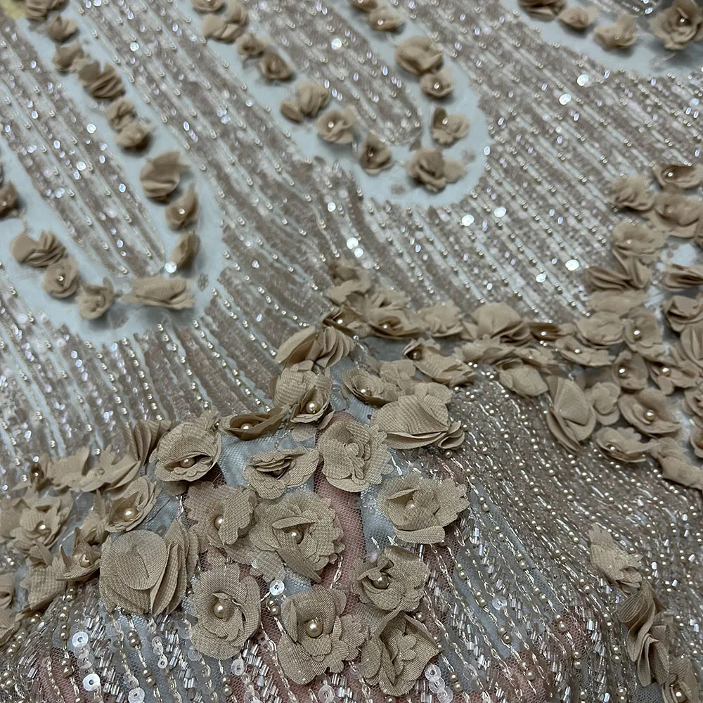 Multicolor Heavy Handmade Beaded Embroidery Lace Tulle Fabric 3D Flowers Guipure Mesh Luxury Women Evening Dress Sewing Material
Multicolor Heavy Handmade Beaded Embroidery Lace Tulle Fabric 3D Flowers Guipure Mesh Luxury Women Evening Dress Sewing Material