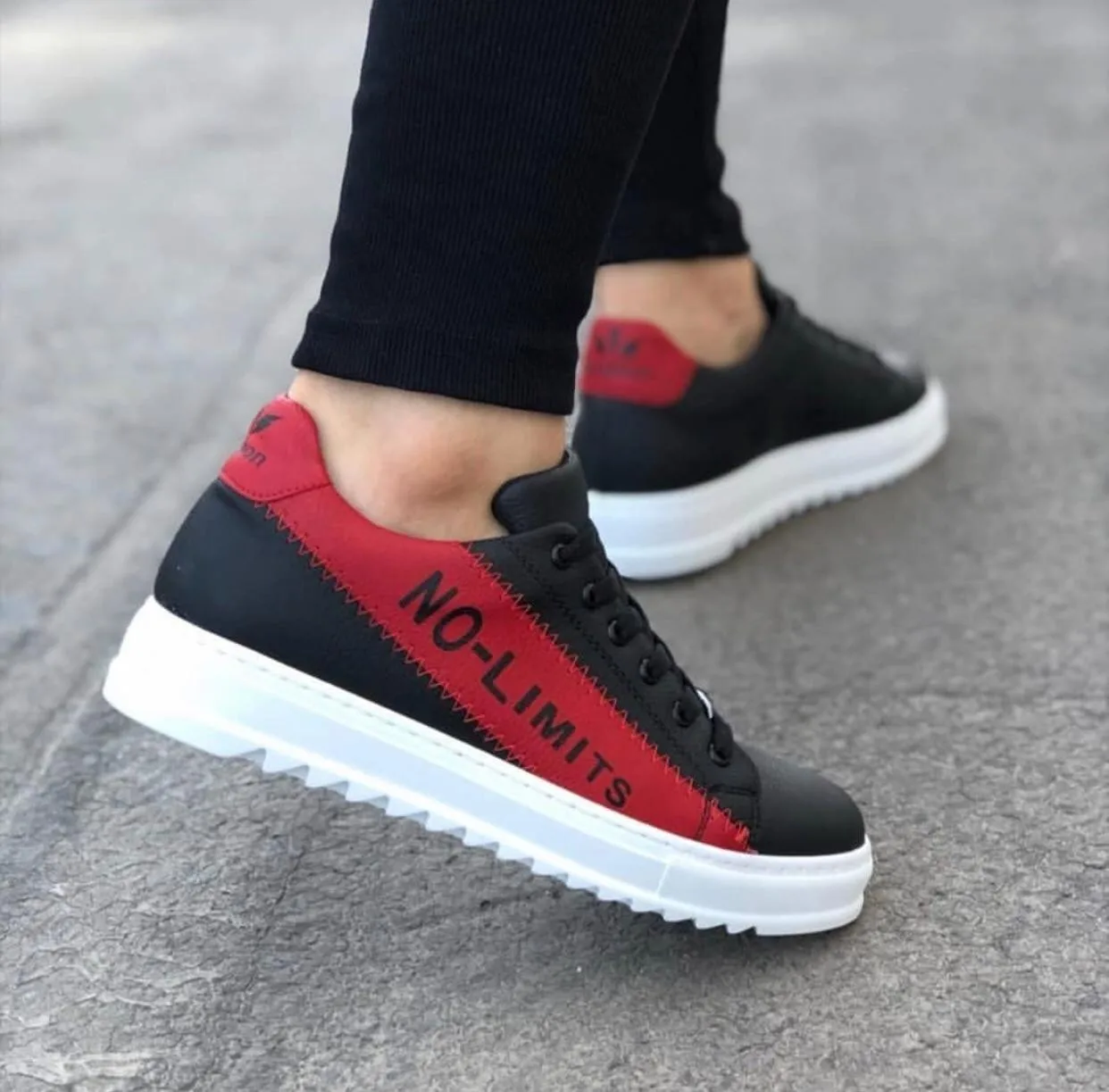 BOA Causal Sports Men 'S Shoes Black Red Color No Limits New Brand Original Model Stylish Design Unusual Fashion Spring Summer BA0027
BOA Causal Sports Men 'S Shoes Black Red Color No Limits New Brand Original Model Stylish Design Unusual Fashion Spring Summer BA0027