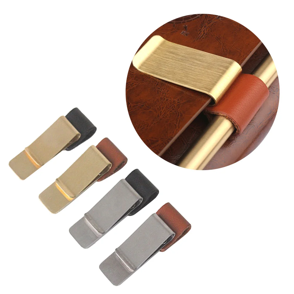 4pcs Metal PU Pen Holder Brass Clip Vintage Dairy Notebook Pen Holder Spiral Loose Leaf Memo Clip - Size M
4pcs Metal PU Pen Holder Brass Clip Vintage Dairy Notebook Pen Holder Spiral Loose Leaf Memo Clip - Size M