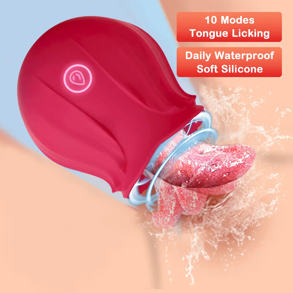 

Women Rose Tongue Licking Vibrator G Spot Nipple Stimulation Adult Toys Vibrating Sucking Clitoral Vibrators Sex Toys for Womens