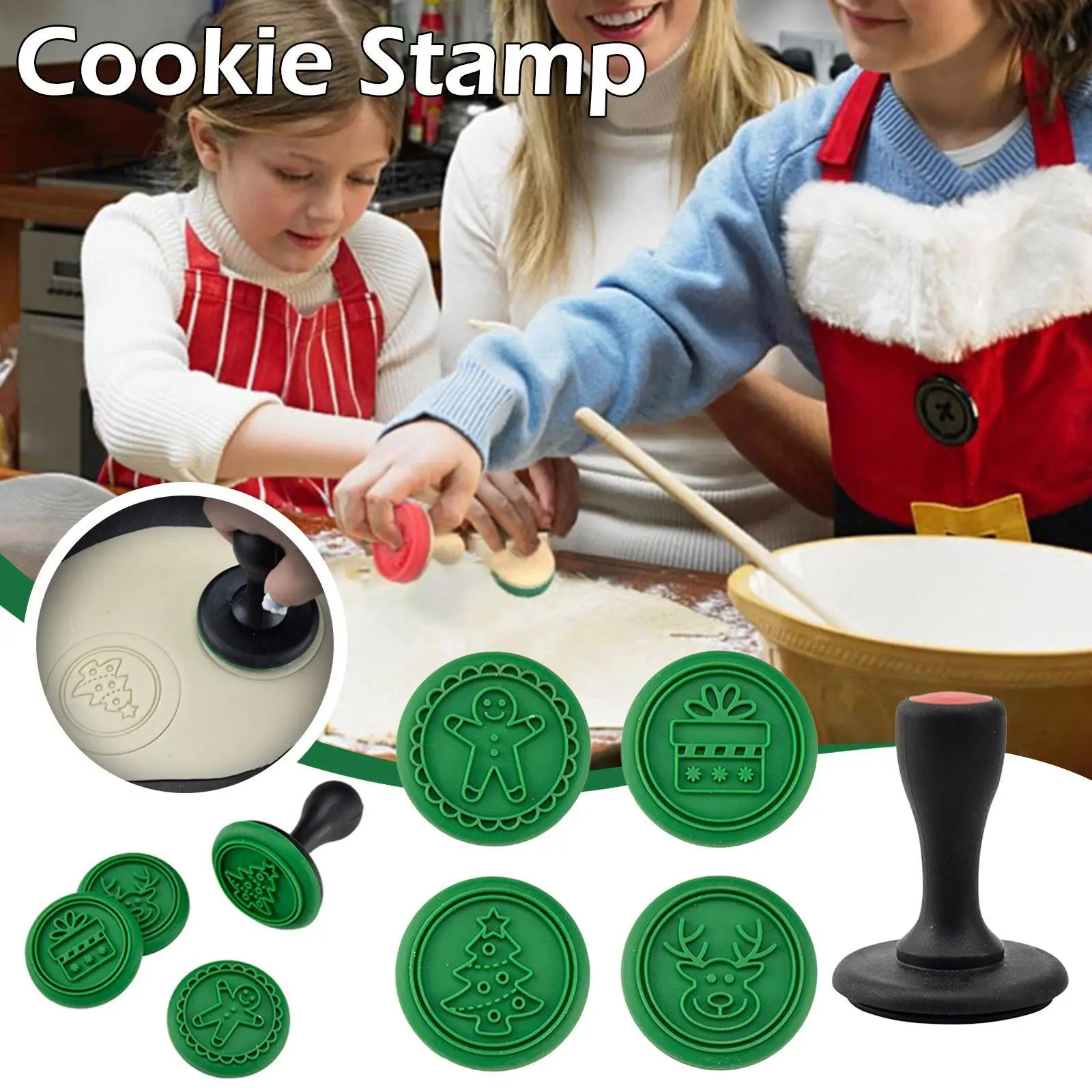 1 Set Christmas Theme Cookie Stamp Mould DIY Fondant Embosser Mold Gingerbread Man Deer Elk Pattern Baking Pastry For Xmas Party
1 Set Christmas Theme Cookie Stamp Mould DIY Fondant Embosser Mold Gingerbread Man Deer Elk Pattern Baking Pastry For Xmas Party