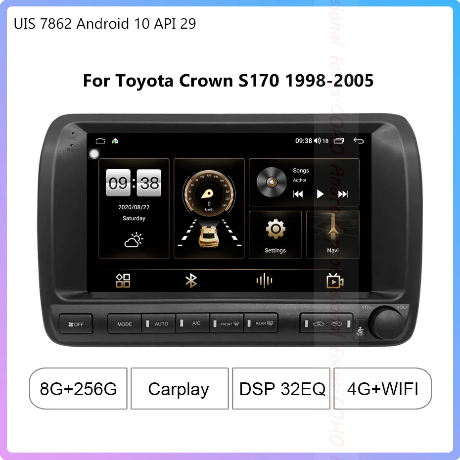For Toyota Crown S170 1998-2005 1280*720 Resolution UIS7862 Octa-core 8+256gb Car Navigation CarPlay Car Radio Multimedia Video
For Toyota Crown S170 1998-2005 1280*720 Resolution UIS7862 Octa-core 8+256gb Car Navigation CarPlay Car Radio Multimedia Video