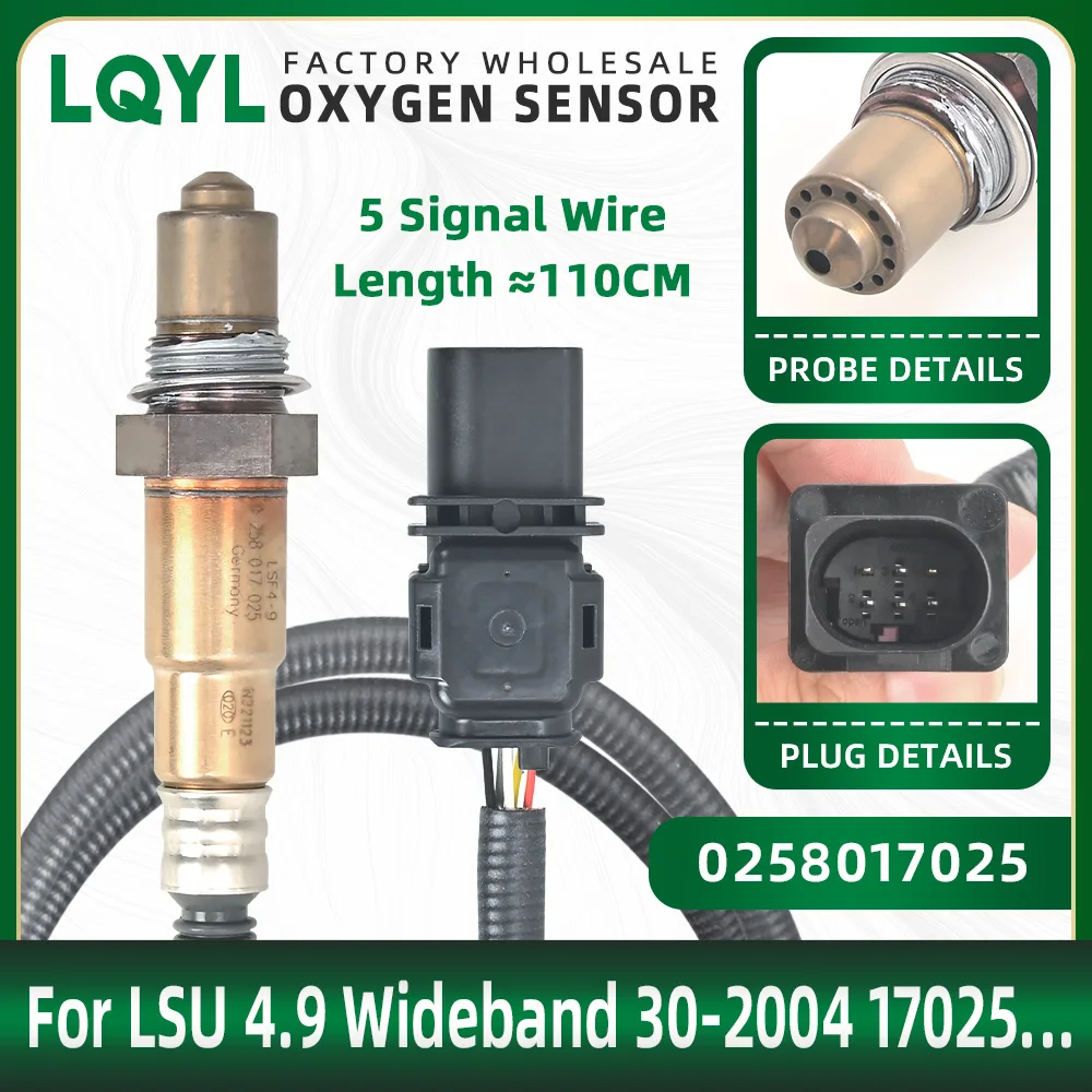 

Oxygen Sensor Wideband O2 Sensors Car Air Fuel Ratio Lambda Probe For VAG VM AUDI lsu LSU 4.9 5 Wire 0258017025 0 258 017 025