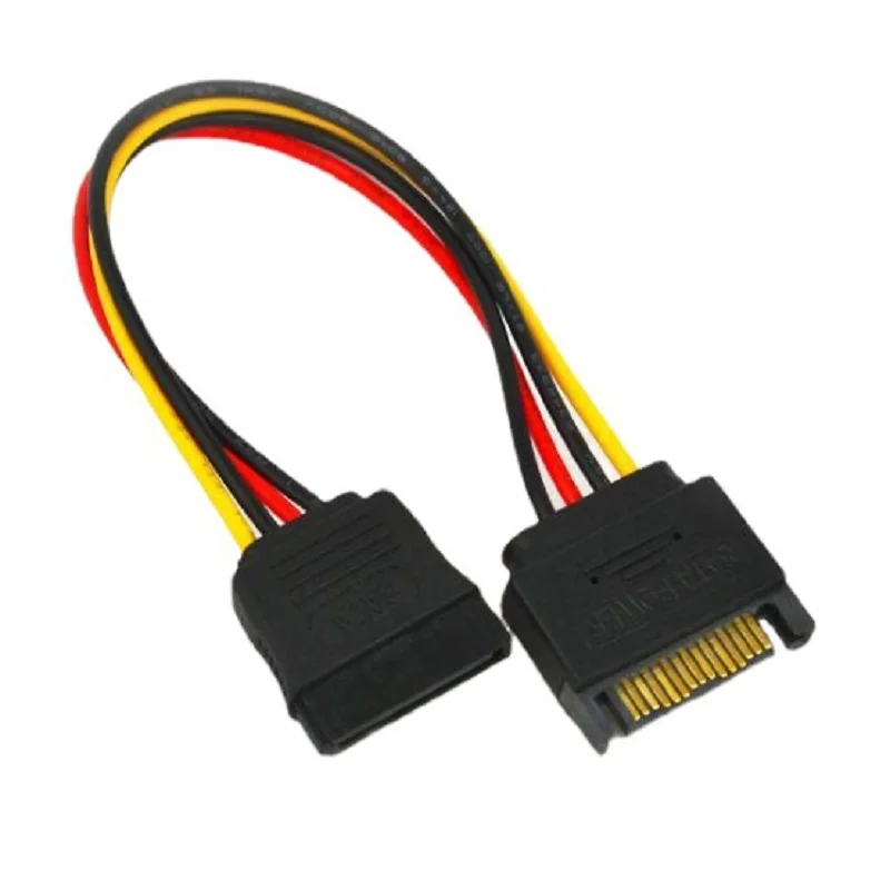 SATA Power cord SATA 15pin Male to 15P Female Hard Disk Power Extension Extender Cabo Cord for HDD SSD Power Cables line
SATA Power cord SATA 15pin Male to 15P Female Hard Disk Power Extension Extender Cabo Cord for HDD SSD Power Cables line