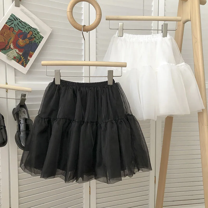 Мини-юбка женская трапециевидная из тюля, с завышенной талией 
Мини-юбка женская трапециевидная из тюля, с завышенной талией