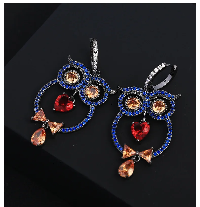 Owl exaggerated light luxury zircon long temperament stylish personality earrings
Owl exaggerated light luxury zircon long temperament stylish personality earrings