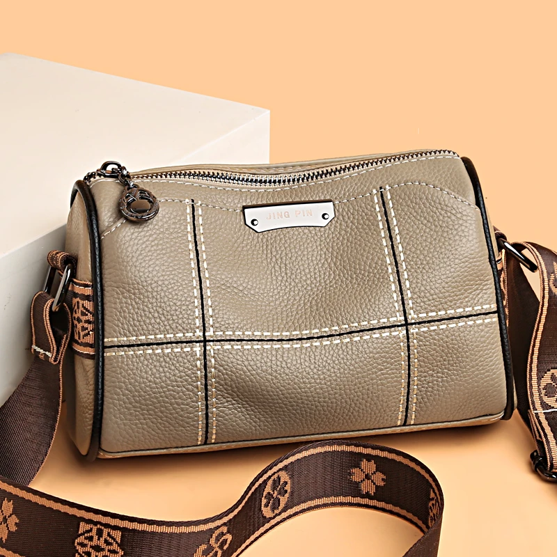 

Модная трендовая женская сумка из натуральной кожи, дизайнерская маленькая круглая сумка Sense, женская сумка через плечо, простая вместительная сумка
