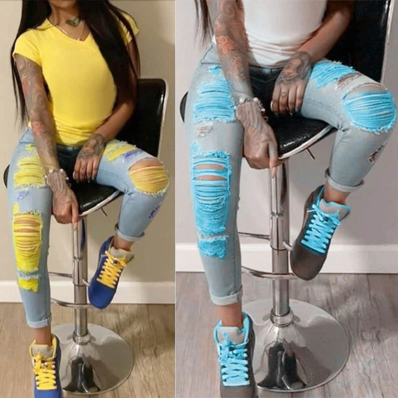 2023Hot Jeans Women's Jeans Stretch Ripped Skinny Blue Denim Jean Sexy Mom Female Woman Office Fashion Trendy high waist Pencil
2023Hot Jeans Women's Jeans Stretch Ripped Skinny Blue Denim Jean Sexy Mom Female Woman Office Fashion Trendy high waist Pencil