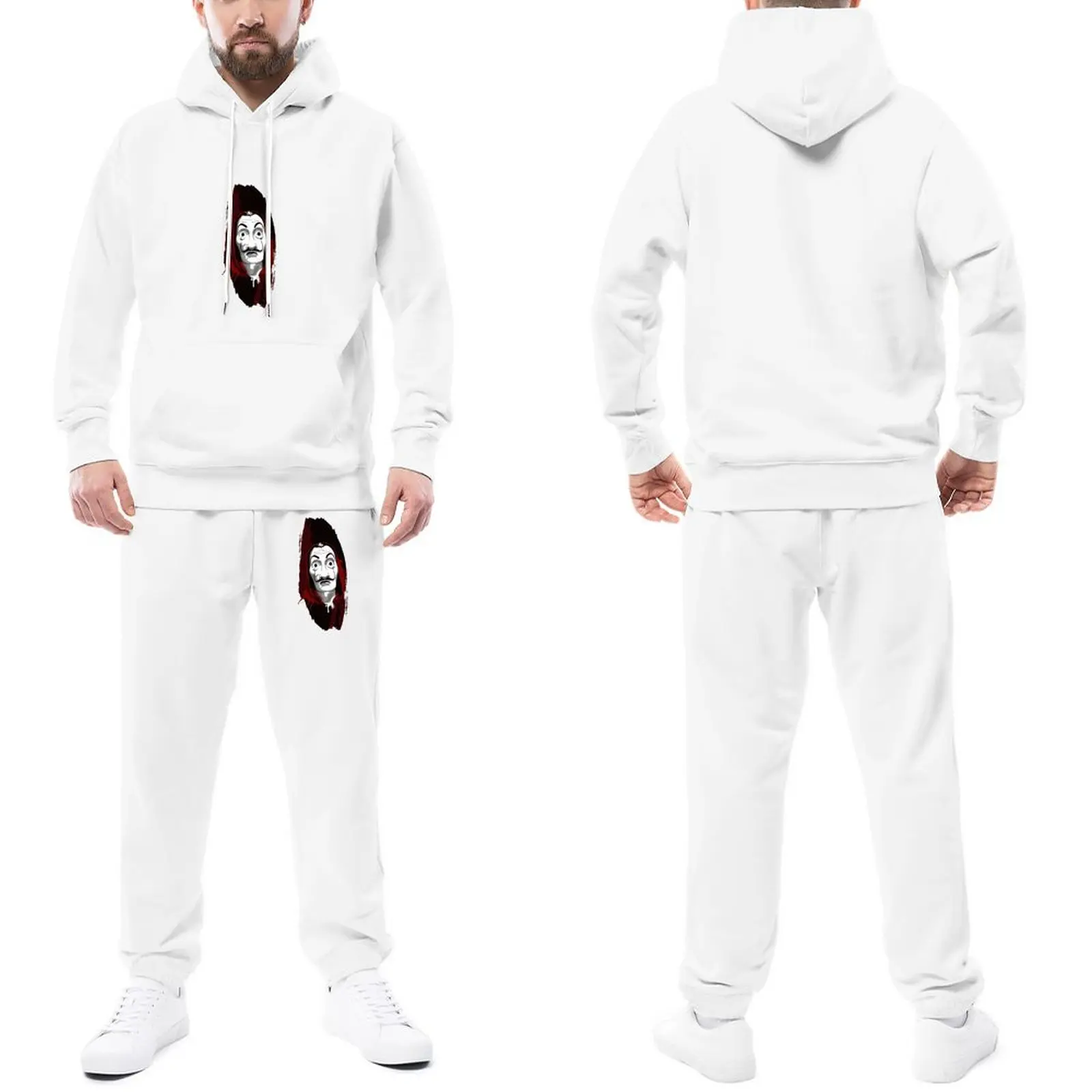 Dali Mask Robbery Tracksuits Date La Casa De Papel Hooded Set Couple Funny Jogger Sets Sport Custom Hoody Sweatpant Set
Dali Mask Robbery Tracksuits Date La Casa De Papel Hooded Set Couple Funny Jogger Sets Sport Custom Hoody Sweatpant Set