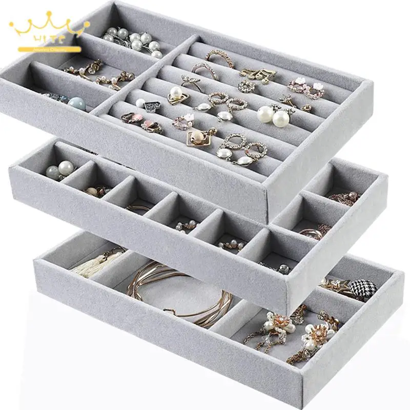 Grey Velvet Jewelry Tray Earrings Bracelet Organizer Box Ring Necklace Jewelry Holder Jewelry Display Storage Stackable Case
Grey Velvet Jewelry Tray Earrings Bracelet Organizer Box Ring Necklace Jewelry Holder Jewelry Display Storage Stackable Case