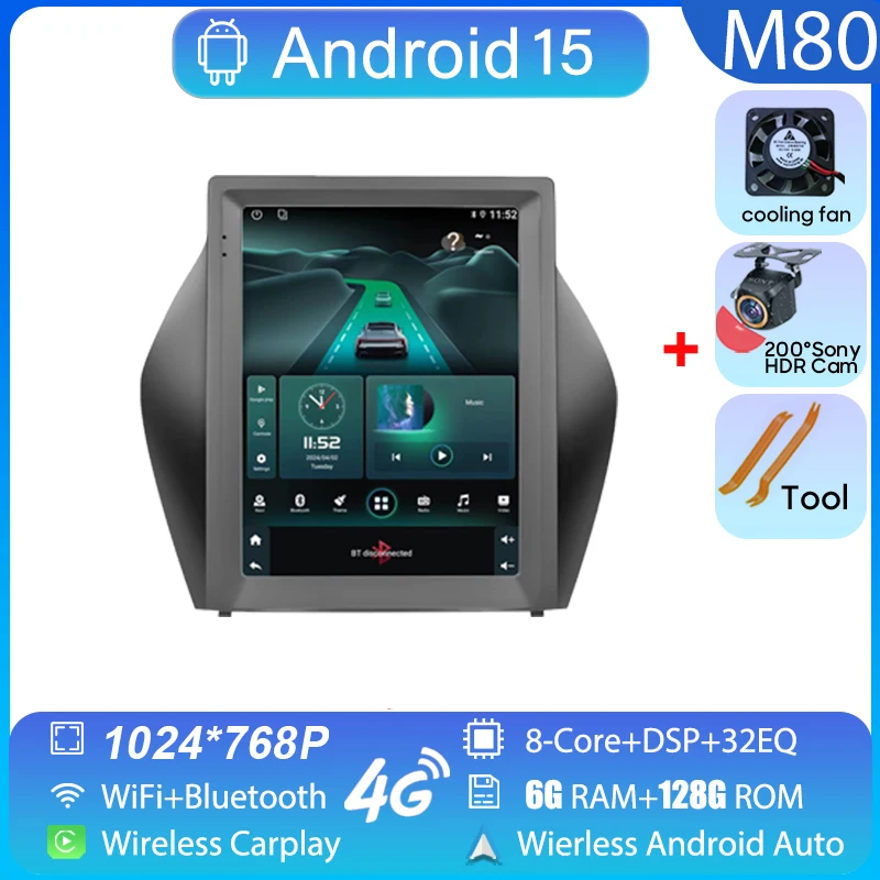 Автомобильный радиоприемник Android 15, экран 9,7 дюйма для Hyundai IX35 Tucson 2009-2015, мультимедийный плеер, GPS-навигация, головное устройство, стерео WIFI 2Din
Автомобильный радиоприемник Android 15, экран 9,7 дюйма для Hyundai IX35 Tucson 2009-2015, мультимедийный плеер, GPS-навигация, головное устройство, стерео WIFI 2Din