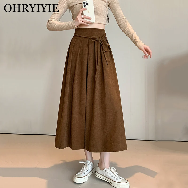 OHRYIYIE однотонная винтажная вельветовая юбка на шнуровке женская осенне-зимняя миди длинная бархатная юбка с высокой талией женская осенняя юбка с бантом
OHRYIYIE однотонная винтажная вельветовая юбка на шнуровке женская осенне-зимняя миди длинная бархатная юбка с высокой талией женская осенняя юбка с бантом