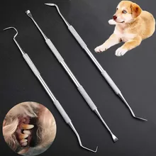 Stainless Steel Pet Dog Tooth Cleaner Scraper Double Headed Tartar Dental Remover Dog Teeth Cleaning Tool Pets Oral Care Product