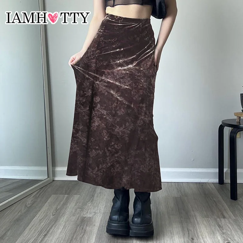 IAMHOTTY Fairycore Grunge Floral Print Long Skirts Brown High Waist Ruffle Straight Maxi Streetwear Boho Outfit Holiday Party
IAMHOTTY Fairycore Grunge Floral Print Long Skirts Brown High Waist Ruffle Straight Maxi Streetwear Boho Outfit Holiday Party