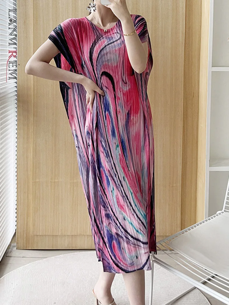 LANMREM Printing Pleated Dress For Women Round Neck Batwing Loose Design Short Sleeves Ladies Vintage Clothing 2023 New 32A172
LANMREM Printing Pleated Dress For Women Round Neck Batwing Loose Design Short Sleeves Ladies Vintage Clothing 2023 New 32A172