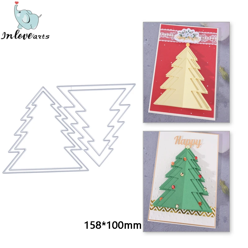 InLoveArts 4pcs 3D Christmas Tree Metal Cutting Dies For Scrapbooking DIY Photo Album Card Decoration Embossing Mold Knife Mold
InLoveArts 4pcs 3D Christmas Tree Metal Cutting Dies For Scrapbooking DIY Photo Album Card Decoration Embossing Mold Knife Mold