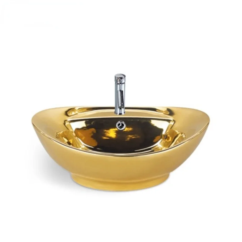 AB22 Gold Color Wash Art Basin Golden Oval Sink Bathroom Countertop Ceramic Vessel Freestanding Sink
AB22 Gold Color Wash Art Basin Golden Oval Sink Bathroom Countertop Ceramic Vessel Freestanding Sink