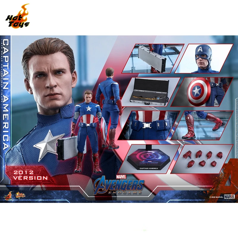 

In Stock HOTTOYS HT 1/6 Avengers 4 2012 Captain America MMS563 Anime Action Figure Toy Gift Model Collection Hobby