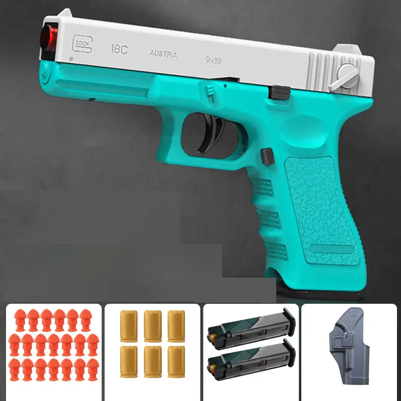 Ракушка, эжектор Glock, пистолет, пистолет, игрушечное оружие, бластер, непрерывный строительный пусковой механизм для взрослых, мальчиков, детей, CS Fighting
Ракушка, эжектор Glock, пистолет, пистолет, игрушечное оружие, бластер, непрерывный строительный пусковой механизм для взрослых, мальчиков, детей, CS Fighting