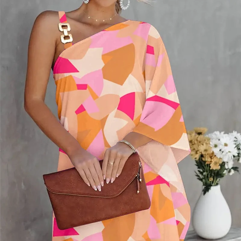 2023 Summer Dresses Fashion Womens Print Sexy Slant Neck Off Shoulder Mini Boho Loose Dress for Women Streetwear Female Clothing 
2023 Summer Dresses Fashion Womens Print Sexy Slant Neck Off Shoulder Mini Boho Loose Dress for Women Streetwear Female Clothing