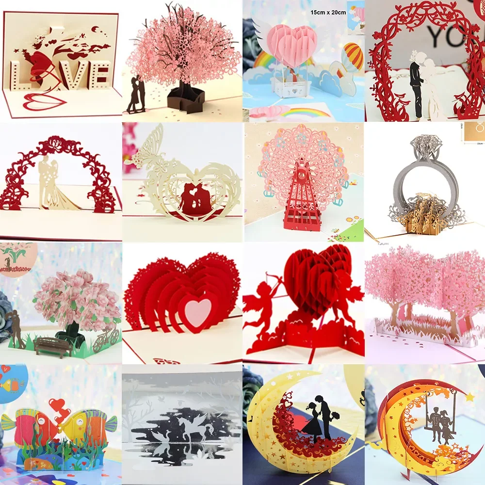 3D Pop UP Love Card for Wife and Girlfriend Gift for Valentine's Day Anniversary Wedding Invitation Greeting Thank You Cards
3D Pop UP Love Card for Wife and Girlfriend Gift for Valentine's Day Anniversary Wedding Invitation Greeting Thank You Cards