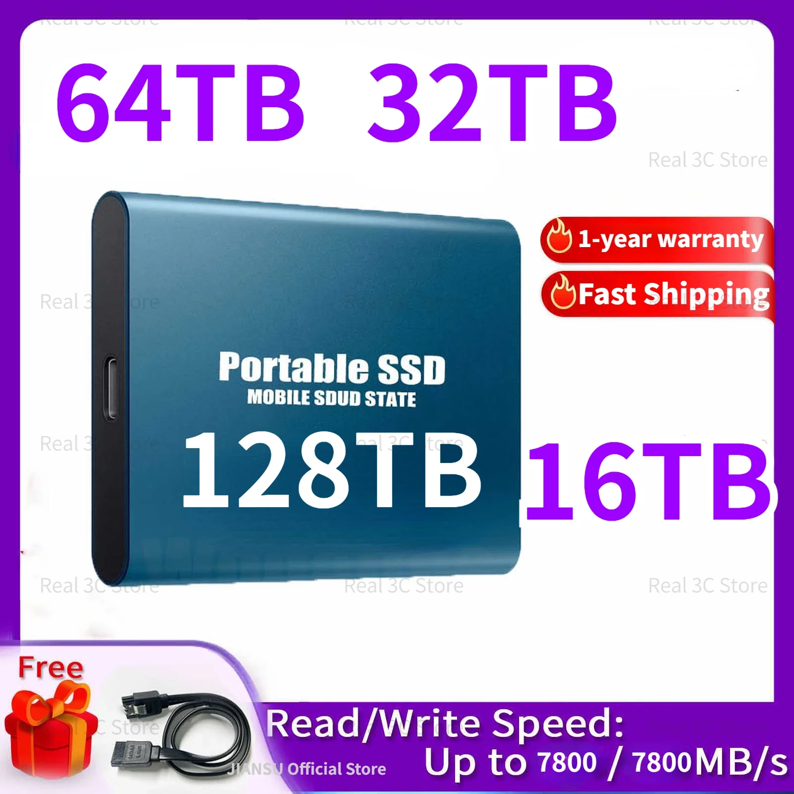 Portable Original High-speed 1TB SSD External Solid State Hard Drive USB3.1 Interface 500GB SSD Mobile Hard Drive for Laptop mac
Portable Original High-speed 1TB SSD External Solid State Hard Drive USB3.1 Interface 500GB SSD Mobile Hard Drive for Laptop mac