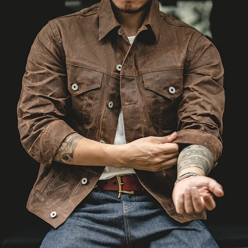 2022 new tooling American retro with yellowstone men's canvas oil wax jacket Ami Khaji oil wax coat men's clothing
2022 new tooling American retro with yellowstone men's canvas oil wax jacket Ami Khaji oil wax coat men's clothing