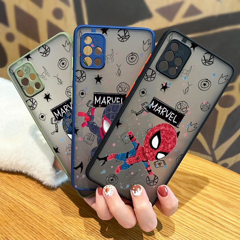 Spider-Man Cool Marvel For Samsung Galaxy A72 A52 A71 A51 A70 A32 A21S A03S A02S A12 4G 5G Frosted Translucent Phone Case Cover
Spider-Man Cool Marvel For Samsung Galaxy A72 A52 A71 A51 A70 A32 A21S A03S A02S A12 4G 5G Frosted Translucent Phone Case Cover