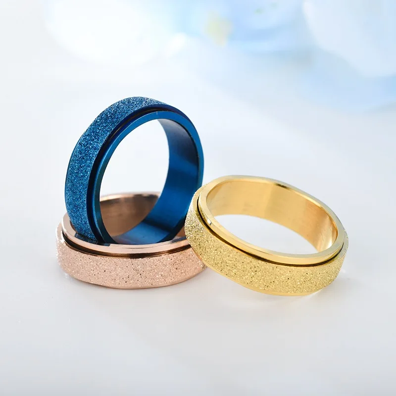 New Free Spinning Frosted Stainless Steel Ring Men Women Decompression Fashion Couple Titanium Steel Ring Party Gift Jewelry
New Free Spinning Frosted Stainless Steel Ring Men Women Decompression Fashion Couple Titanium Steel Ring Party Gift Jewelry