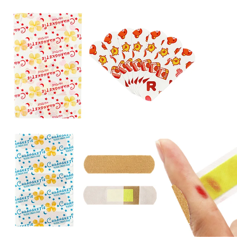 

20pcs/set PE Waterproof Band Aid Strips Cartoon Plasters Wound Dressing Skin Patch for Children Baby First Aid Adhesive Bandages