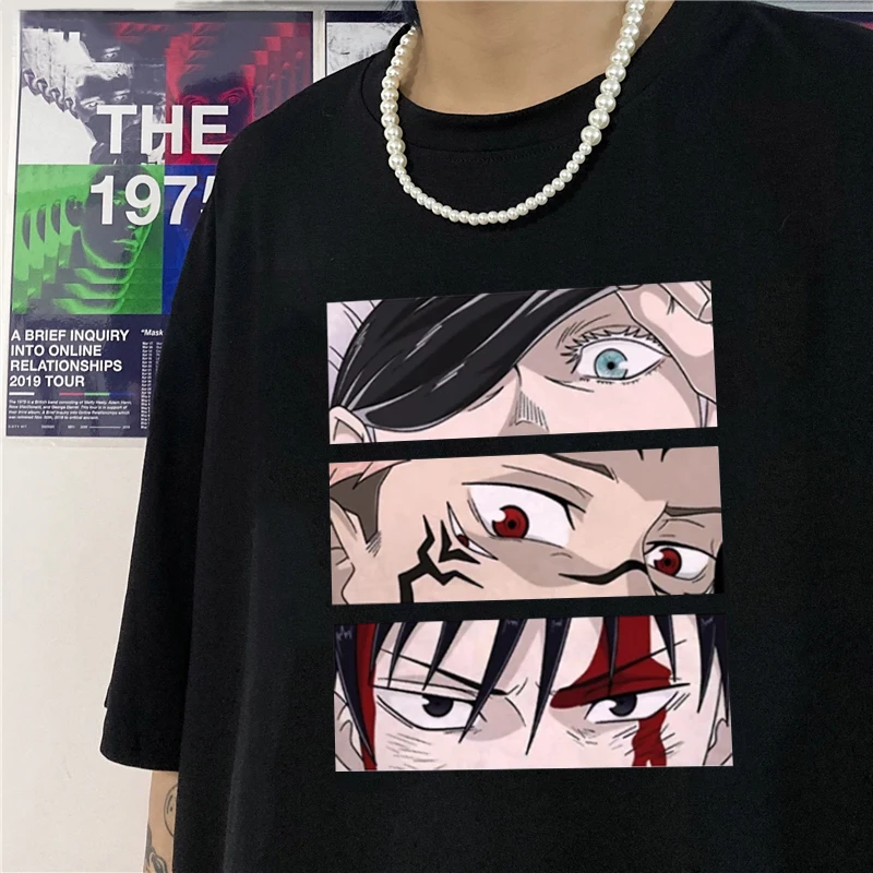 Japanese Anime Jujutsu Kaisen Women's T-shirt Gojo Satoru Fun Cartoon Character Print Loose Streetwear Harajuku Punk T-shirt
Japanese Anime Jujutsu Kaisen Women's T-shirt Gojo Satoru Fun Cartoon Character Print Loose Streetwear Harajuku Punk T-shirt