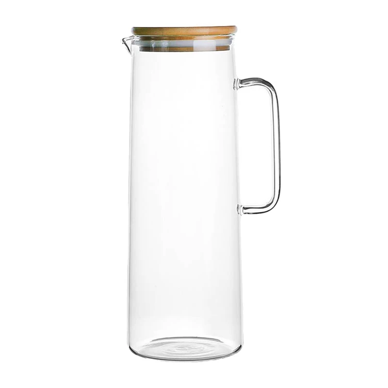1.7L Glass Water Pitcher With Handle Bamboo Lid Heat Resistant Cold Hot Kettle Capacity Tea Pitcher Water Juice Jug
1.7L Glass Water Pitcher With Handle Bamboo Lid Heat Resistant Cold Hot Kettle Capacity Tea Pitcher Water Juice Jug