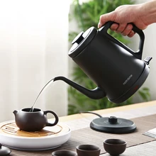 Retro Electric Kettle 1000ml Pour-over Coffee Pot Teapot 304 Stainless Steel Water Boiler Automatic Power Off NSH1810