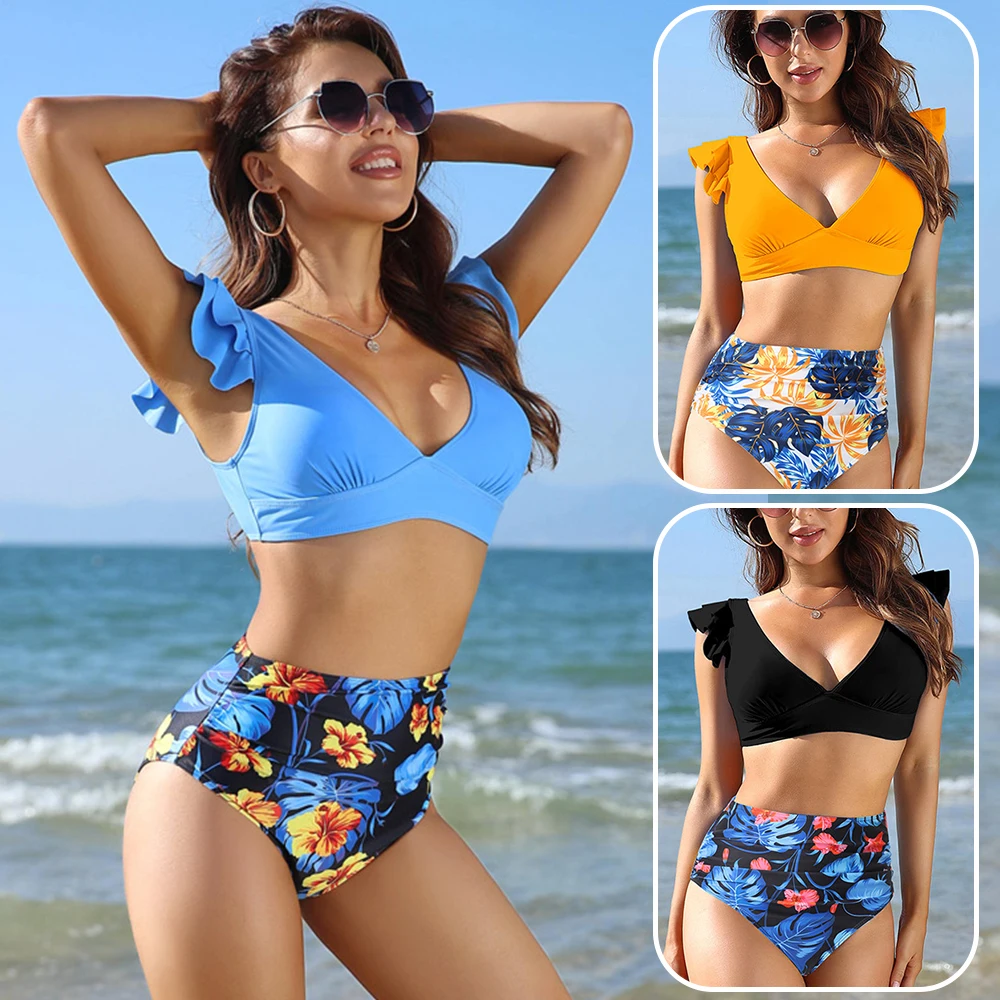 Female Ruffles Swimwear 2022 New Stylish Woman Swimsuit 2 Pcs Bathing Suit Sexy V Neck Bikinis Set High Waist Drawstring Leaf
Female Ruffles Swimwear 2022 New Stylish Woman Swimsuit 2 Pcs Bathing Suit Sexy V Neck Bikinis Set High Waist Drawstring Leaf