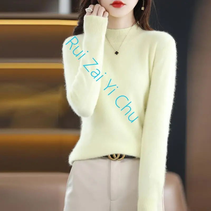 All-Match High-End Knitted Sweater Half Turtleneck Pure Mink Velvet Sweater Women's Bottoming Shirt Autumn Long Sleeve New
All-Match High-End Knitted Sweater Half Turtleneck Pure Mink Velvet Sweater Women's Bottoming Shirt Autumn Long Sleeve New