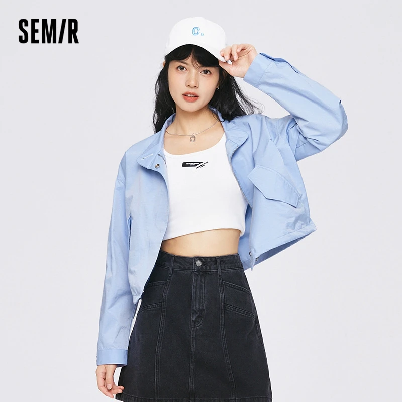 Semir Outerwear Women Short Loose Solid Color 2023 Autumn New Style Lantern Sleeve Stand Collar Jacket
Semir Outerwear Women Short Loose Solid Color 2023 Autumn New Style Lantern Sleeve Stand Collar Jacket