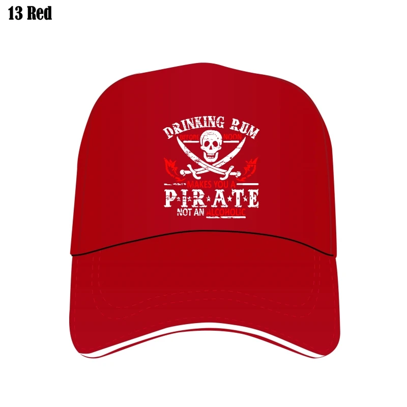 

Leisure Pirate Drinking Rum Before Noon Humor Skull Bill Hats Harajuku Adjustable 100% Cotton Graphics Bill Hats Brands Bill Hat