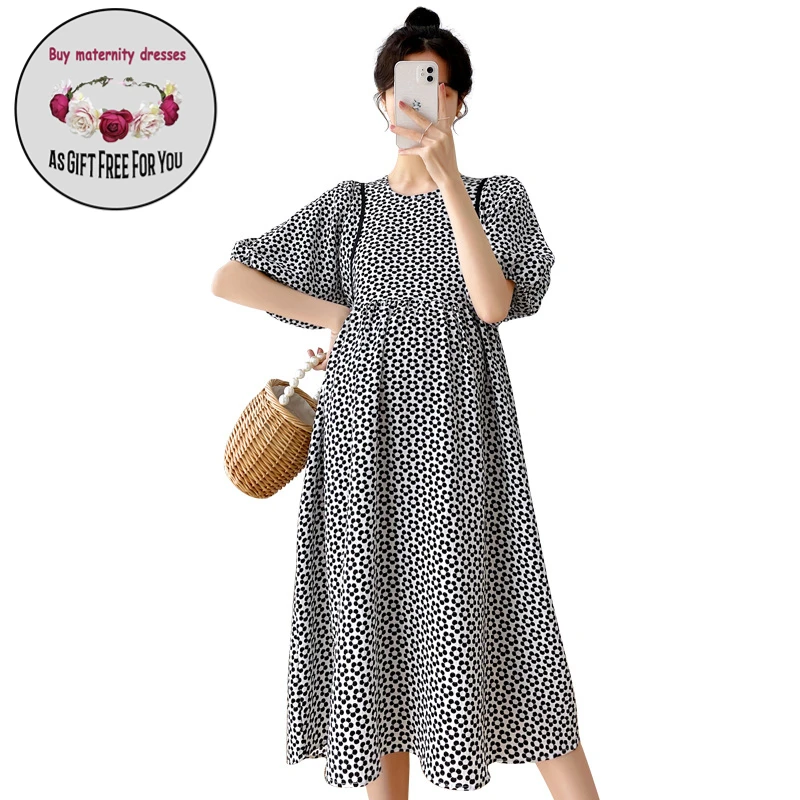 Women Summer casual Pregnant Dress Loose Flower Print Half Sleeve Sundress Maternity Dresses
Women Summer casual Pregnant Dress Loose Flower Print Half Sleeve Sundress Maternity Dresses