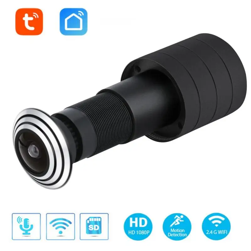 Tuya Security 1080P Mini Wifi Door Eye Hole IP Camera Wide Angle FishEye Lens 1.8mm Peephole CCTV Network Audio Horn P2P Onvif
Tuya Security 1080P Mini Wifi Door Eye Hole IP Camera Wide Angle FishEye Lens 1.8mm Peephole CCTV Network Audio Horn P2P Onvif