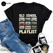 Old School Playlist Shirt, Retro 80S 90S Music Party Tee, Music Mix Tape Cassette Player Shirt Xs-5Xl Custom Gift Streetwear