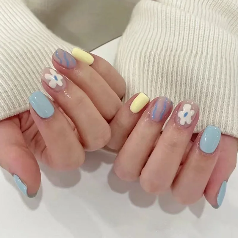 24Pcs/Box Flower Fake Nails Press On Short Nail Tips Short Square False Nails Set Press On Nail Art Faux Ongles Nails
24Pcs/Box Flower Fake Nails Press On Short Nail Tips Short Square False Nails Set Press On Nail Art Faux Ongles Nails