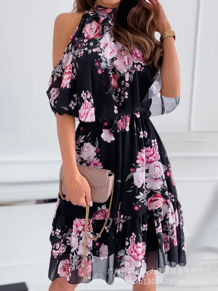 Mandylandy Women Elegant Floral Print Chiffon Summer Dress Fashion Female Y2K Off Shoulder High Waist Corset Bohemian Dress
Mandylandy Women Elegant Floral Print Chiffon Summer Dress Fashion Female Y2K Off Shoulder High Waist Corset Bohemian Dress