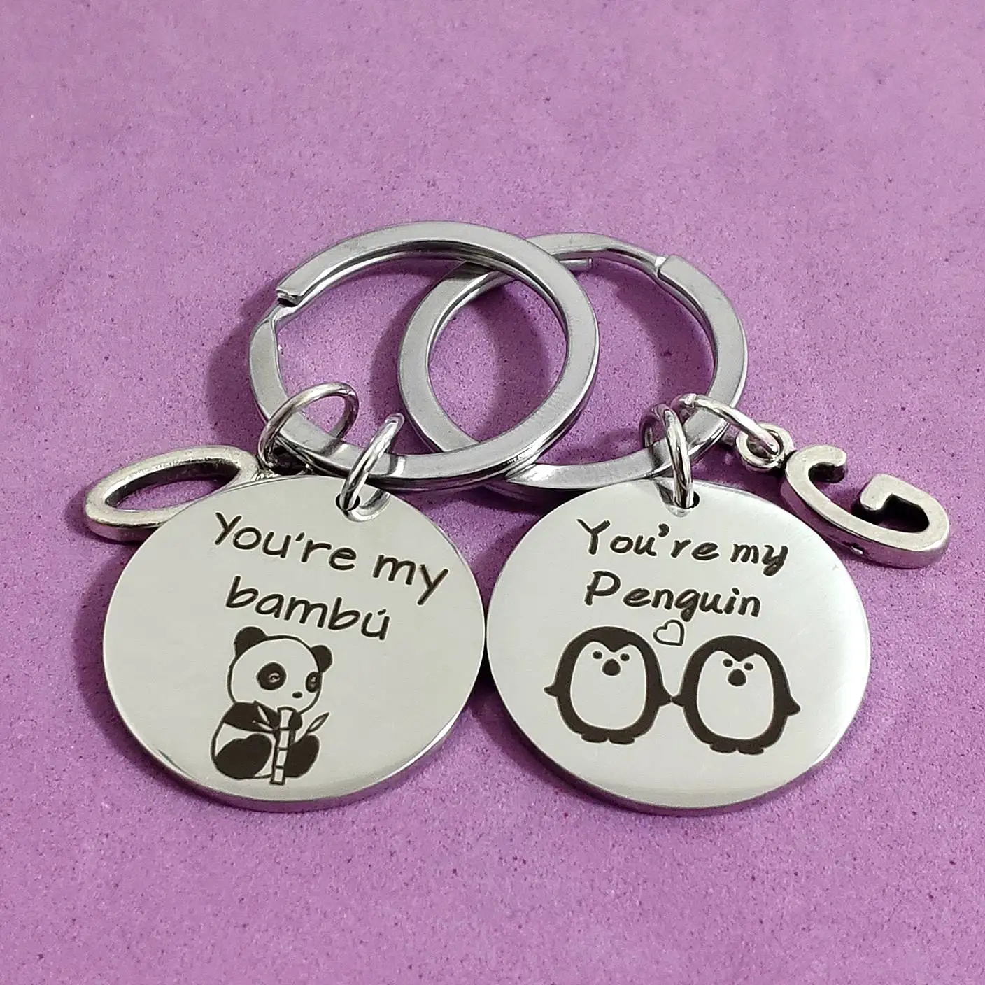 Kids Keyring Creative Keys Holder Cute Friend 26 Letters Stainless Steel Panda Couple You're My Penguin Bambu Gift Lettering
Kids Keyring Creative Keys Holder Cute Friend 26 Letters Stainless Steel Panda Couple You're My Penguin Bambu Gift Lettering
